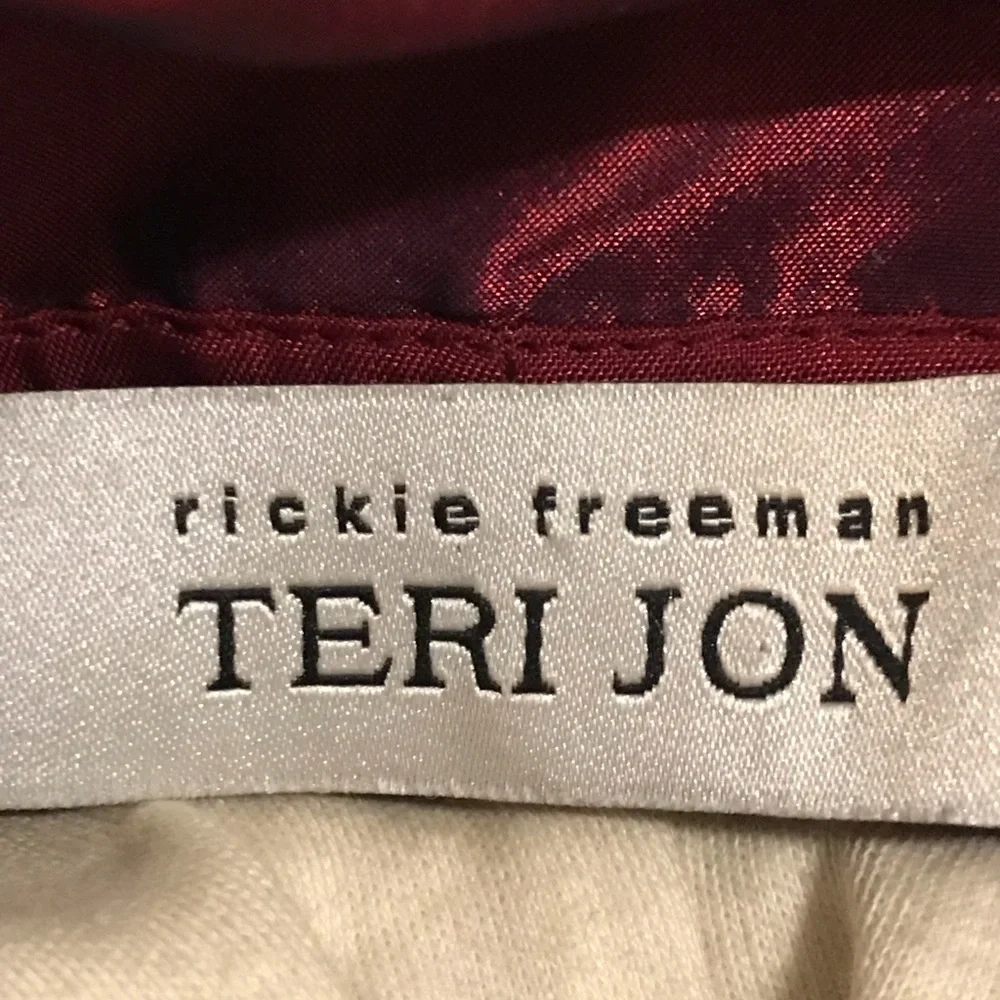 Teri Jon burgundy size 6 dress - Picture 7 of 8